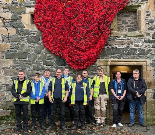 Galloway Action Team members at Stranraer Castle.