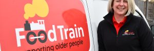 • Food Train chief executive Michelle Carruthers with one of the charity’s vans.