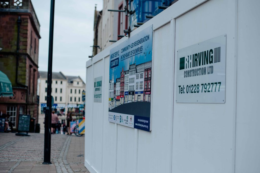 image shows construction site of 135-139 High Street